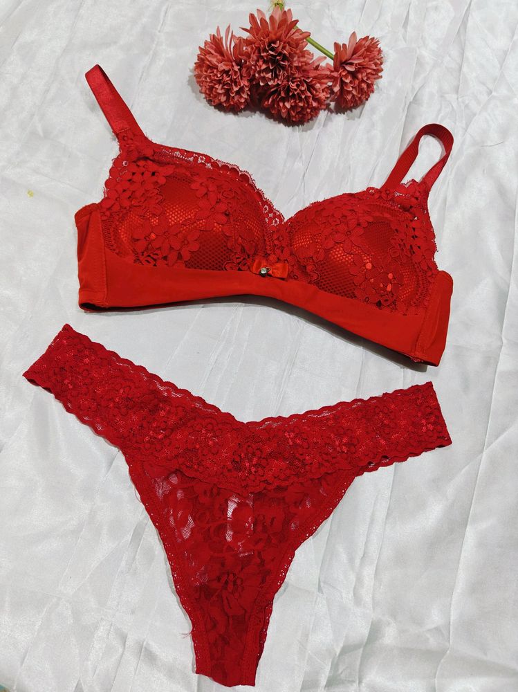 ♥️ Imported Sexy Hot 🔥 Bra Thong Set For Bride