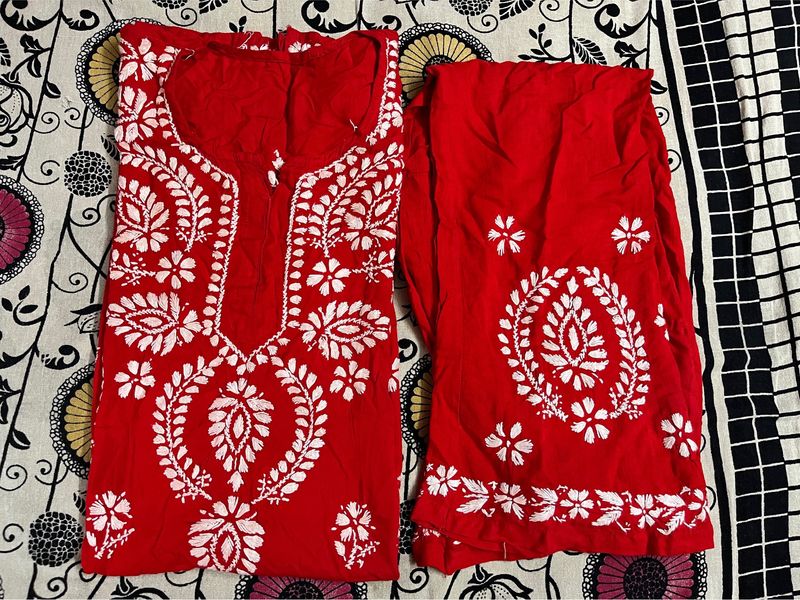 Unused Chikankari Kurta With Plazo