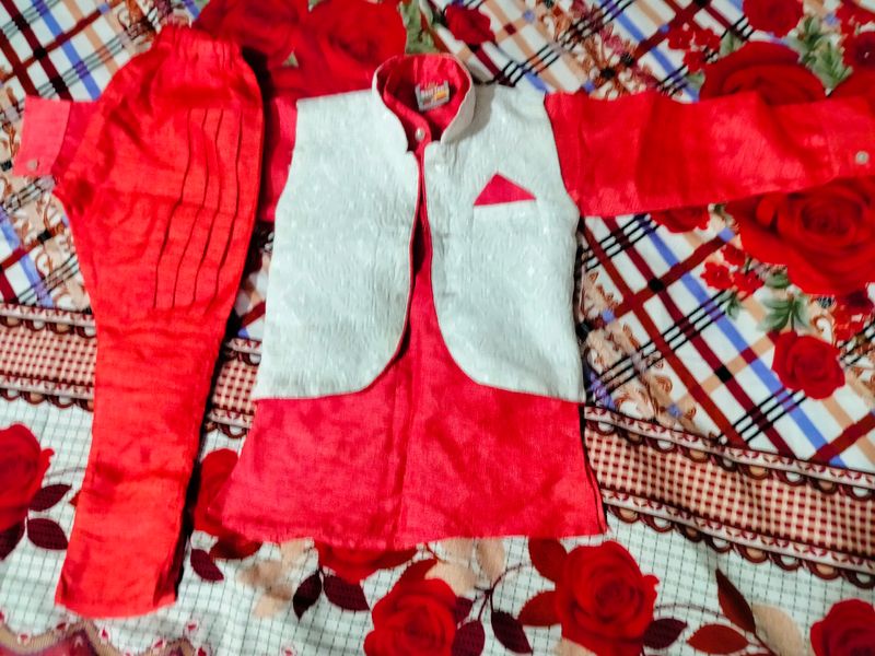 This Is Beautiful Kurta Pajama And Jacket Babywear