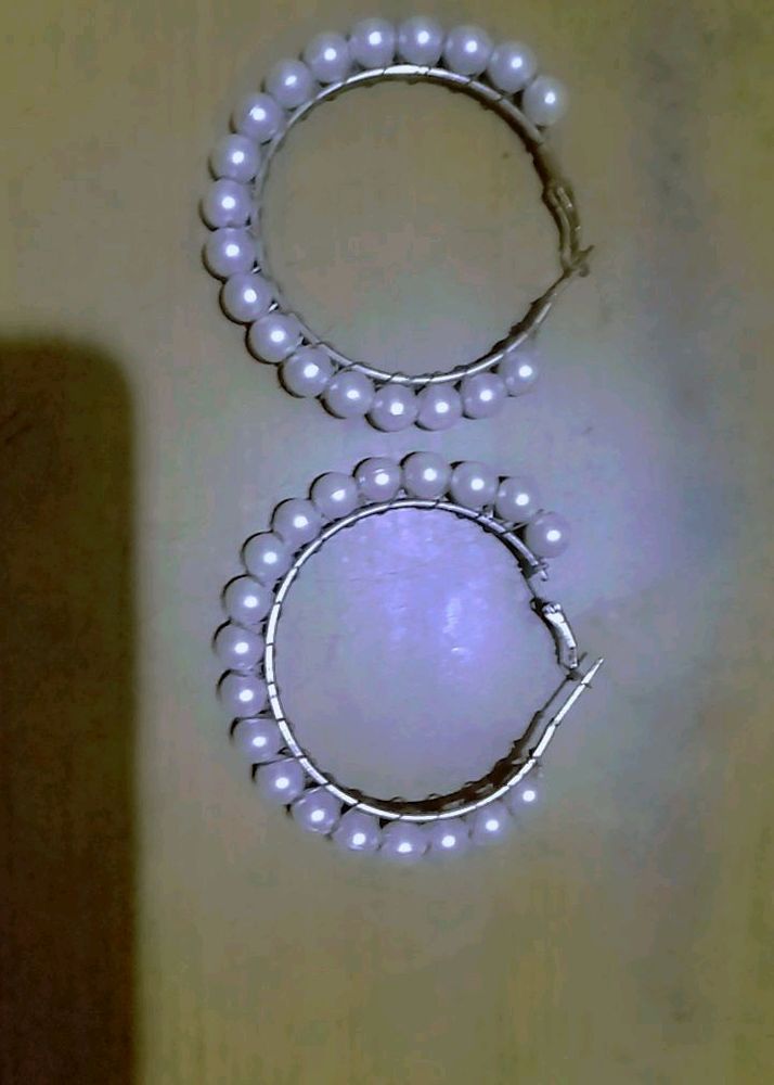 White Beats Earring