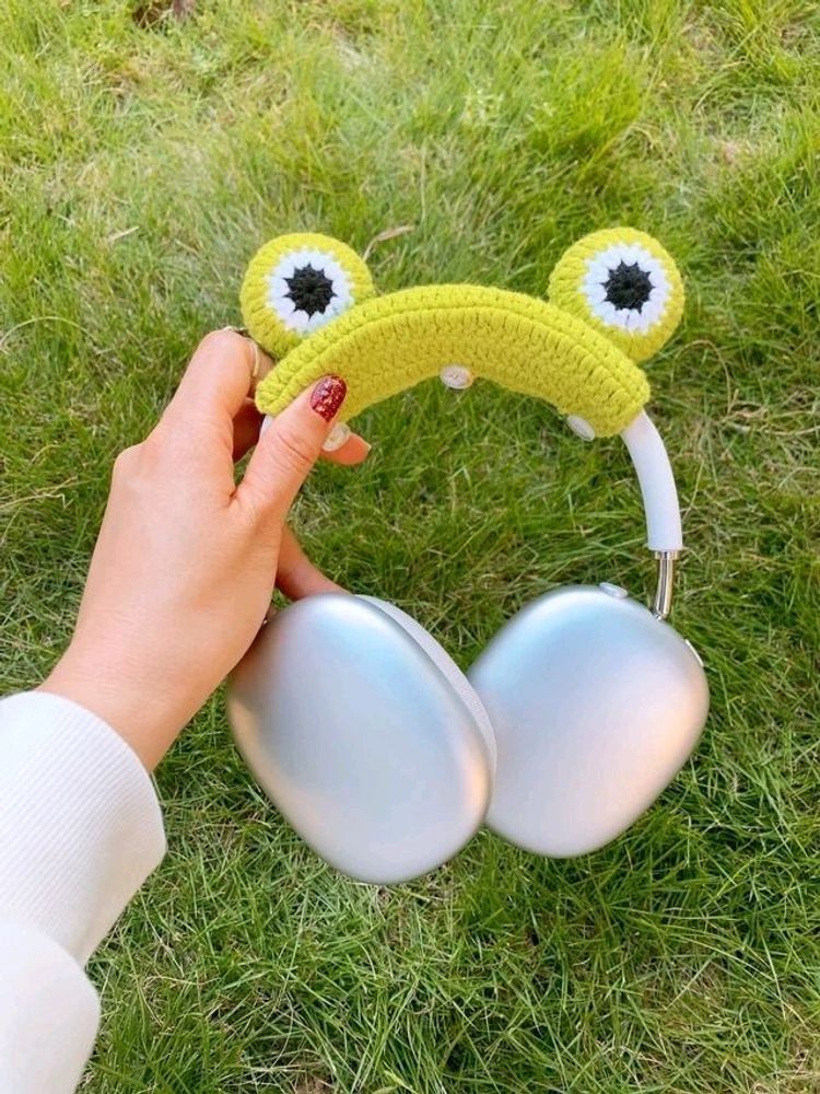 Crochet Frog Headphone Cover!!