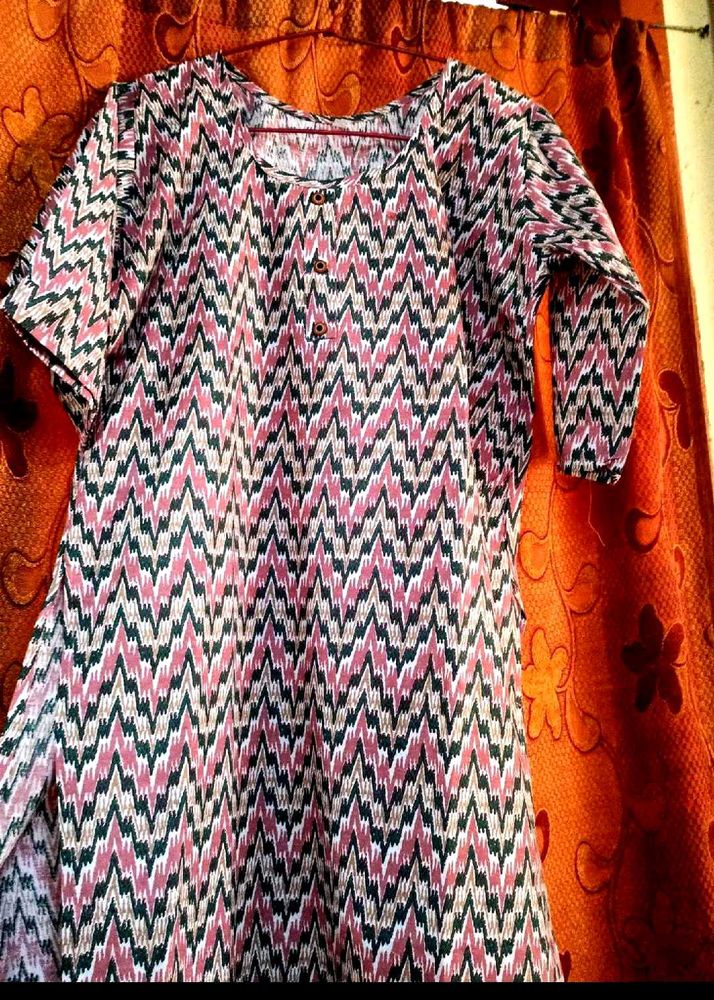 Pure Cotton Printed Kurti