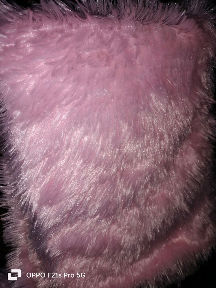 Furry Pink Smooth Scarf 🧣/Dupatta