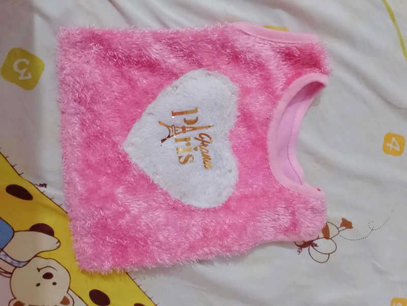 Beautiful Pink Colour Baby Girl Suit