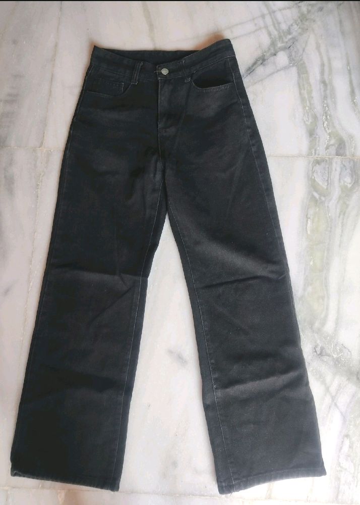 Black Straight Fit Jeans For Women