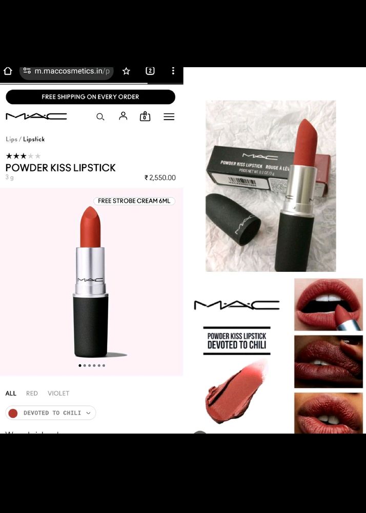 Mac devoted to chilli lipstick