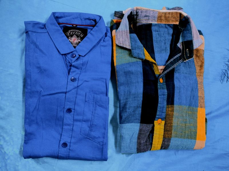 Men's Cotton Casual Shirts Combo of 2