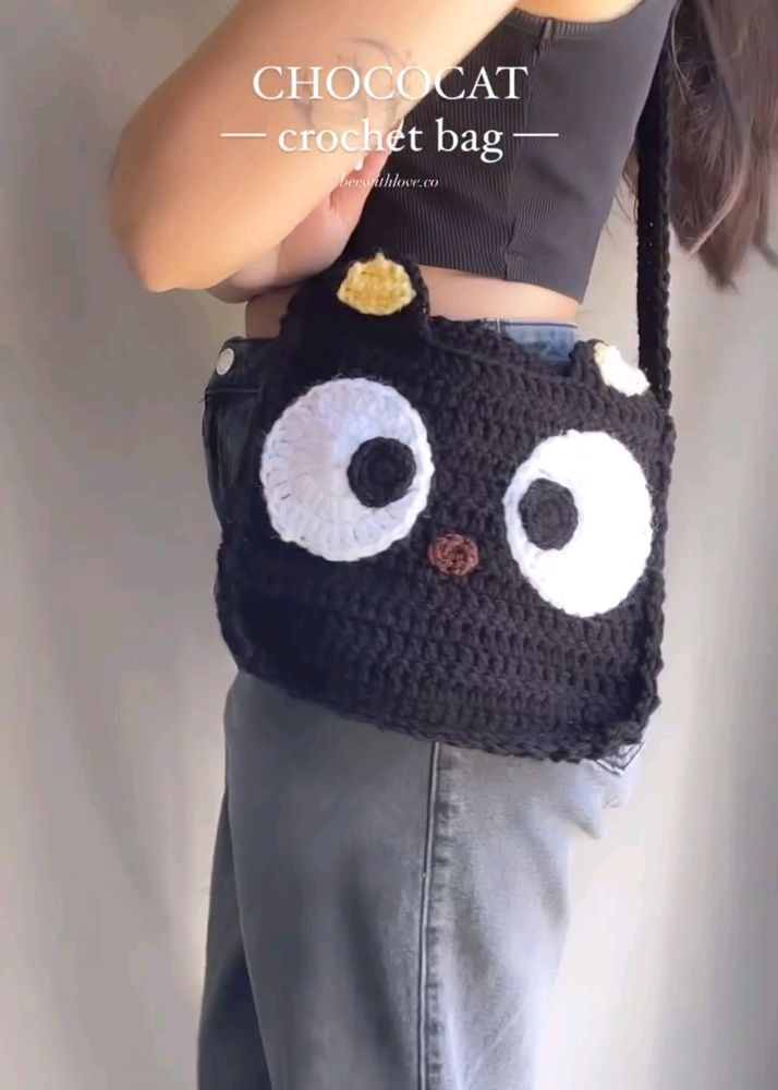 Crochet Chococat Slingbag