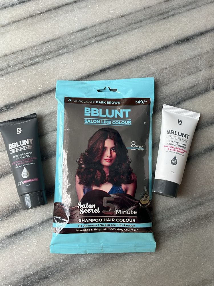 Bblunt Shampoo+Conditioner+Hair Color