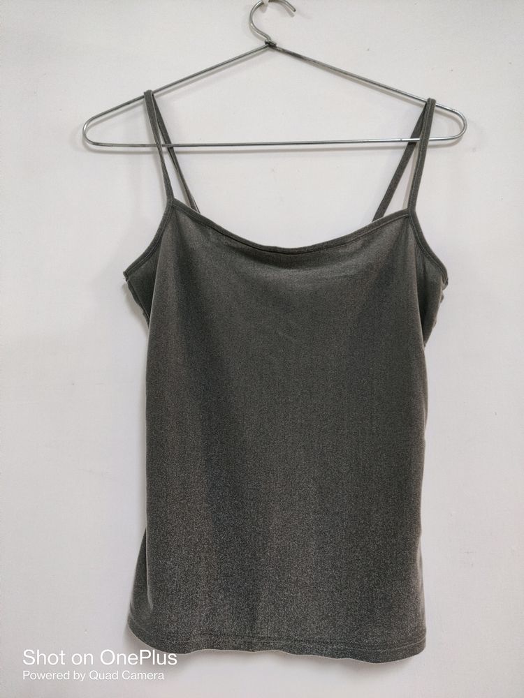 Party Wear Silver Strappy Top