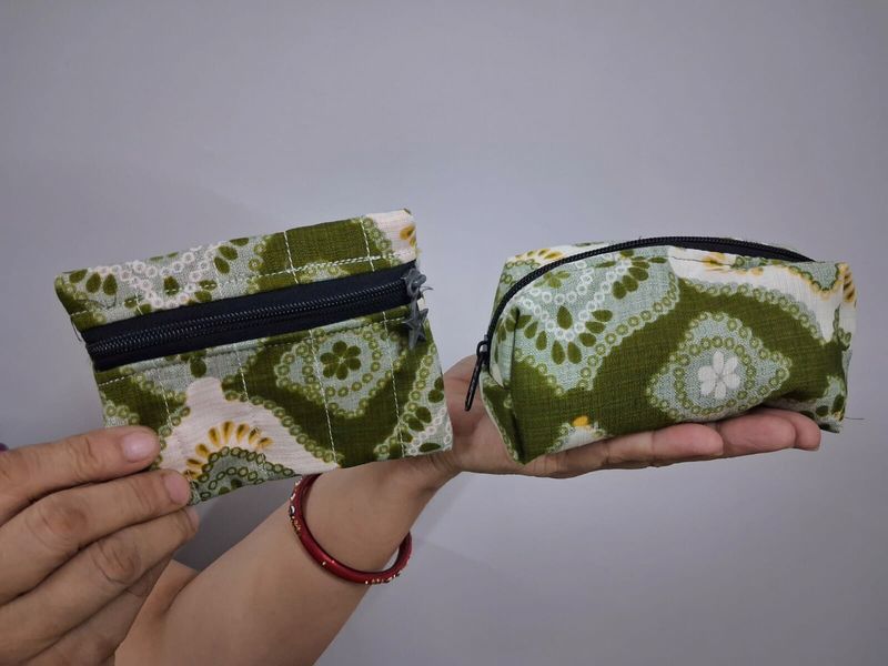 Set of 2 Handmade Pouches