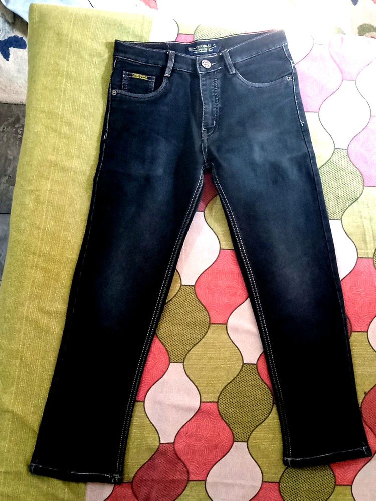 It Is A Jeans Pant Of Black Colour Branded