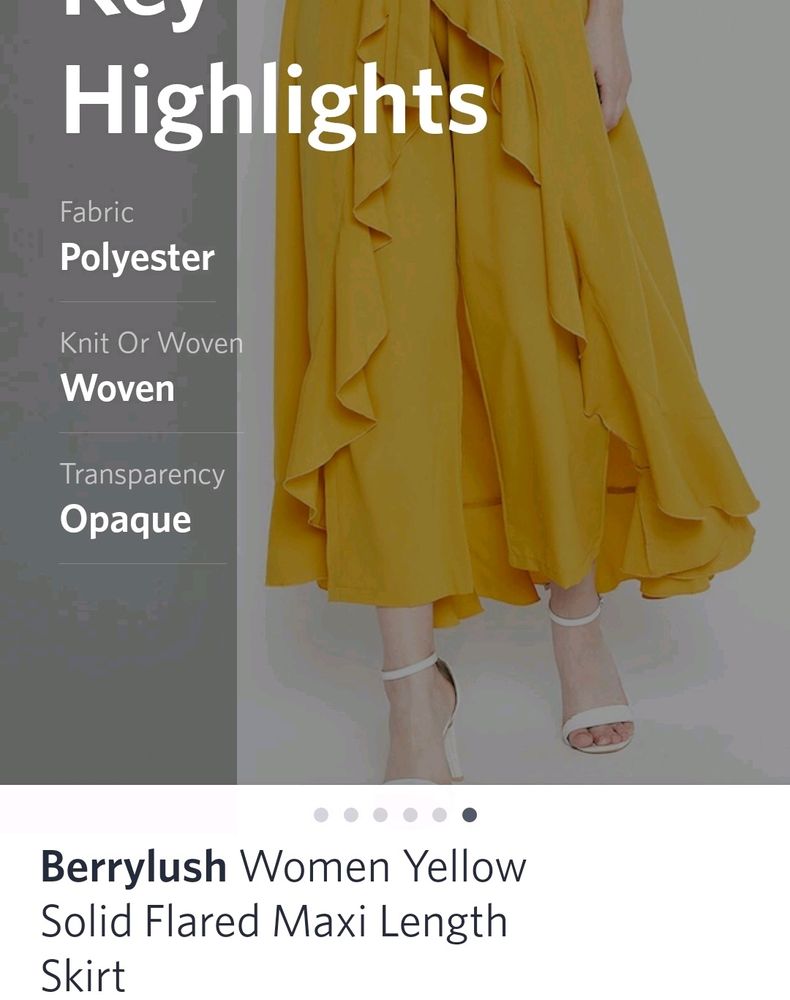 Berrylush Mustard Yellow Flared skirt