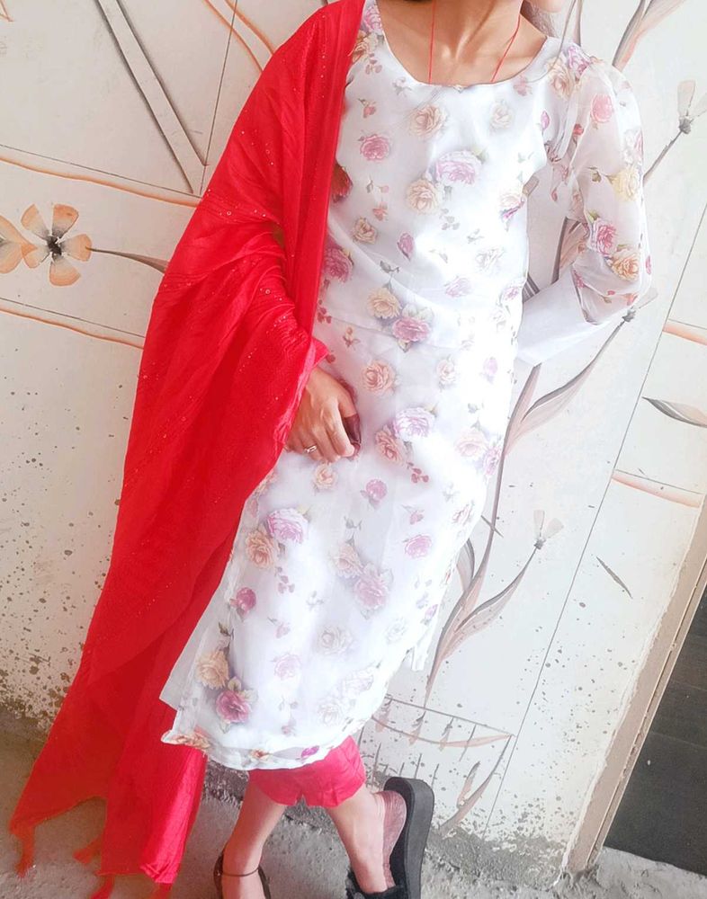 Women Kurta,Pent With Dupatta