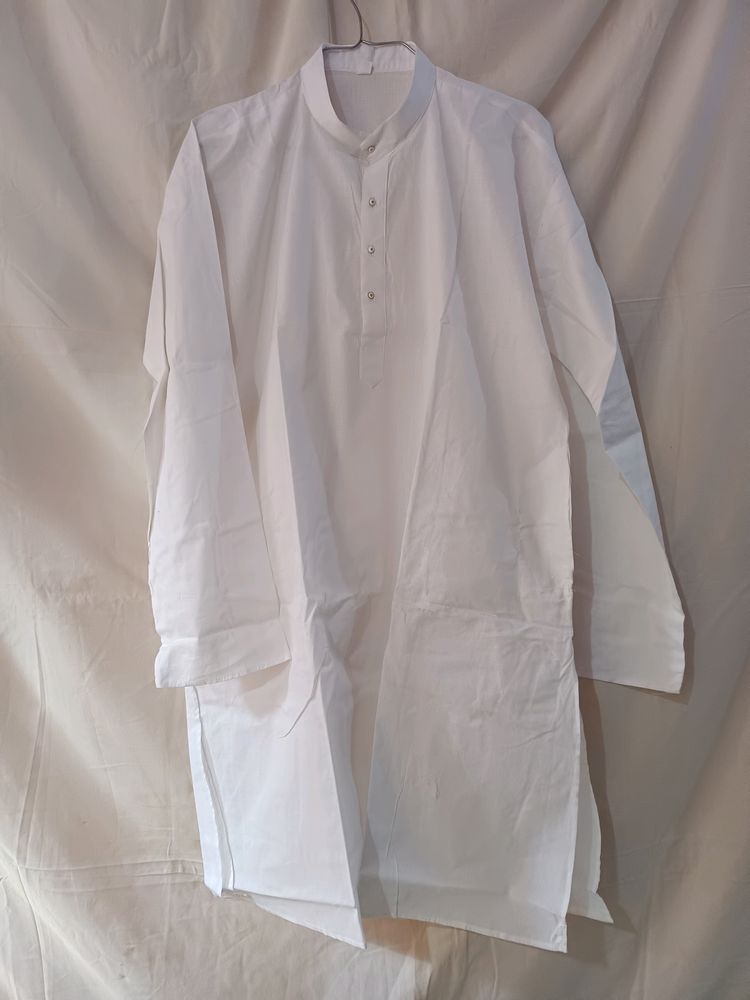 White Cotton Kurta Unisex