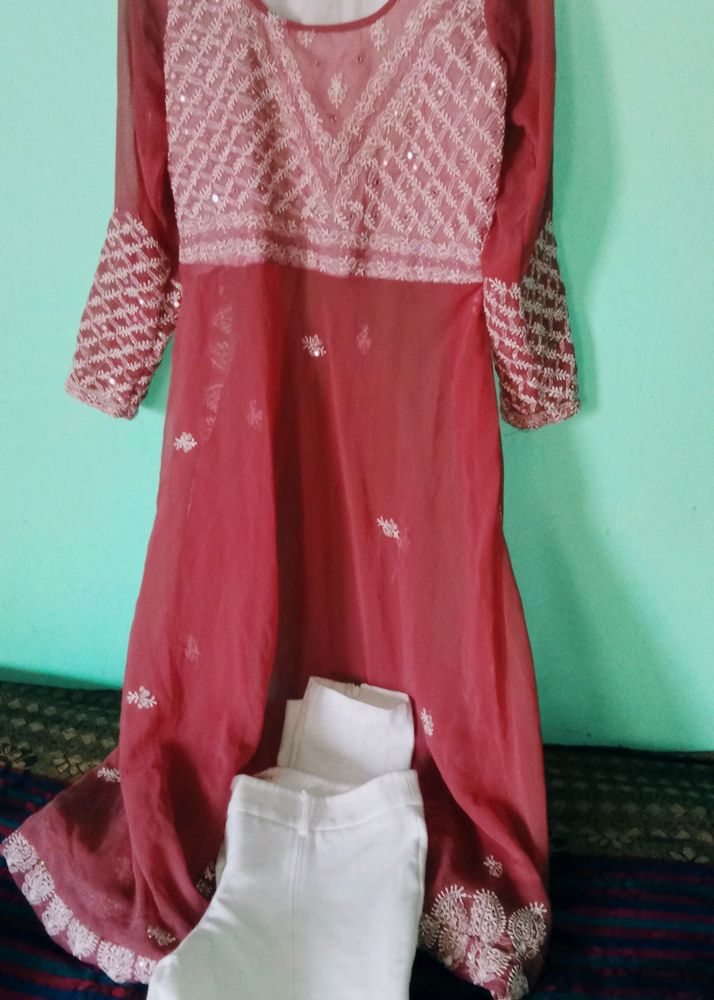 Chikankari Kurti With Pant