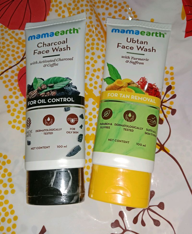 Mamaearth Charcoal & Ubtan Face Wash Combo