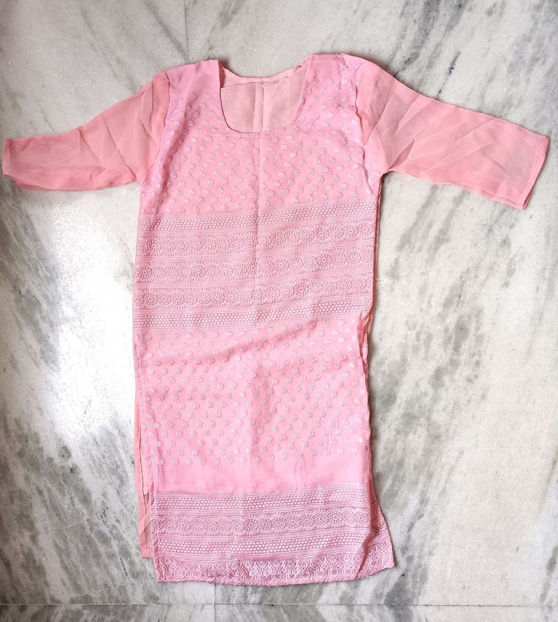 Embroidery Pink Kurta