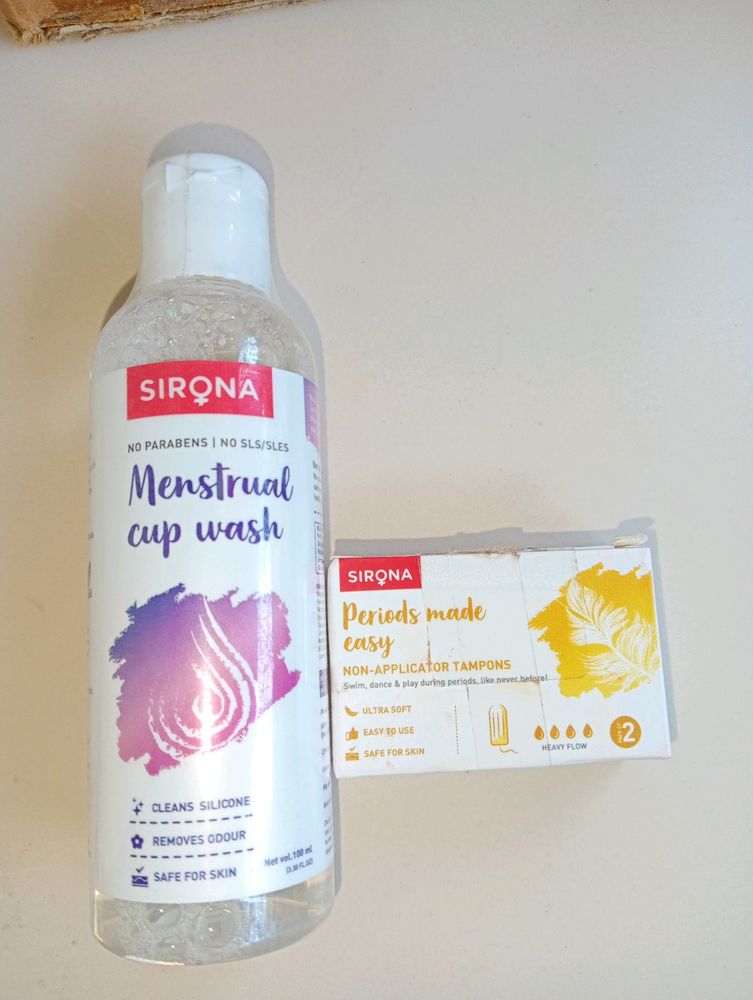 💫 Sirona Menstual Cup Wash And Tempon 💫