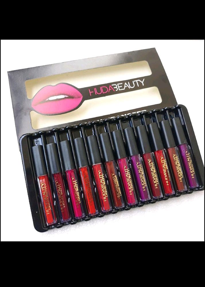 Huda 12 Pc Liquid Lipstick