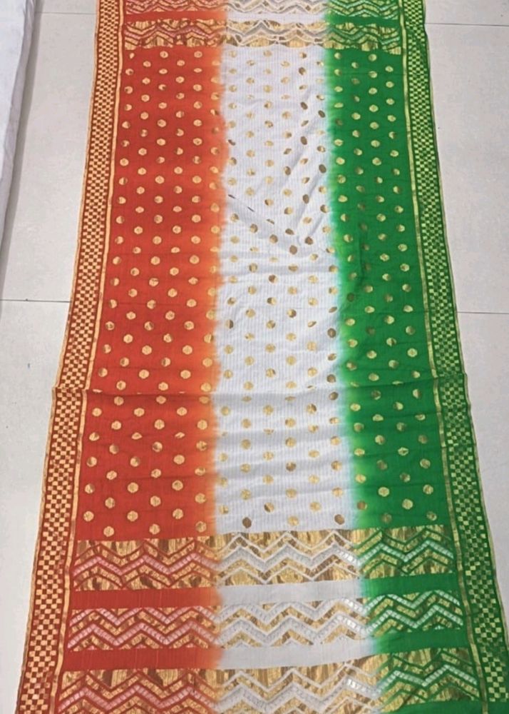 Russel Net  Dyeable Dupatta With Champion Zari