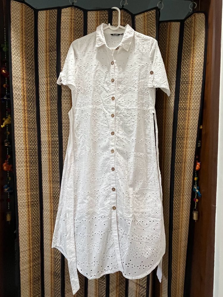 Cotton Hakoba White Dress