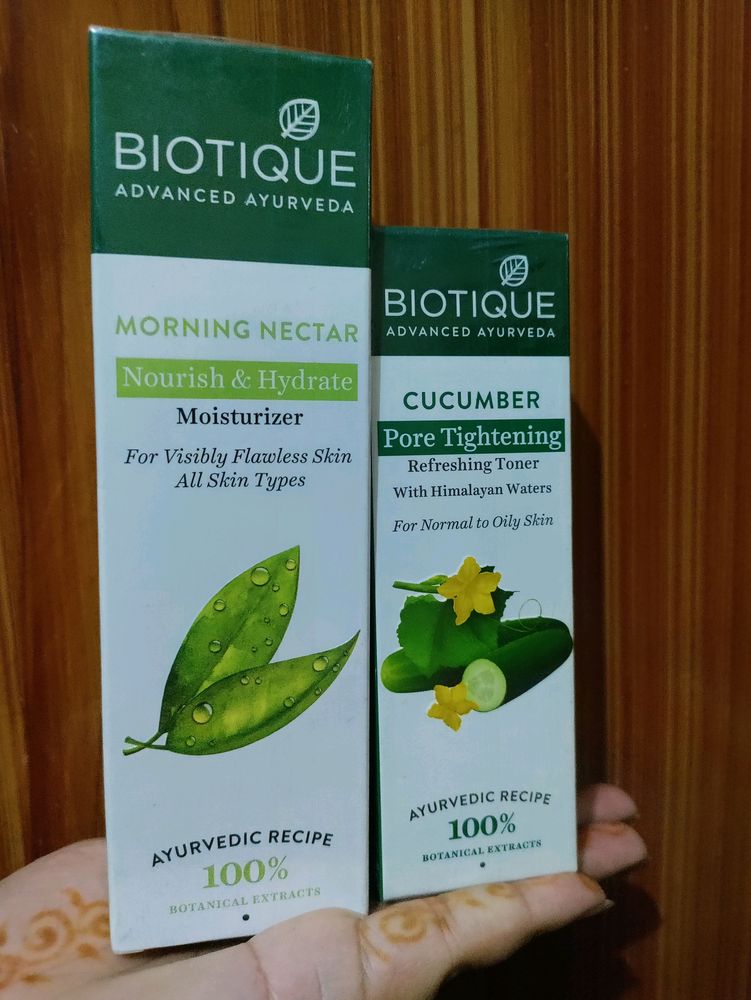 Biotique moisturizer and toner