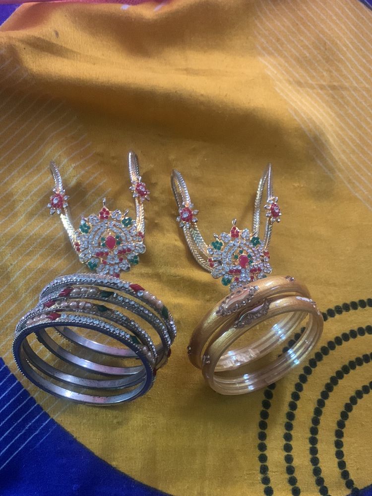 Combo Of 3 Bangles Sets And Armlets