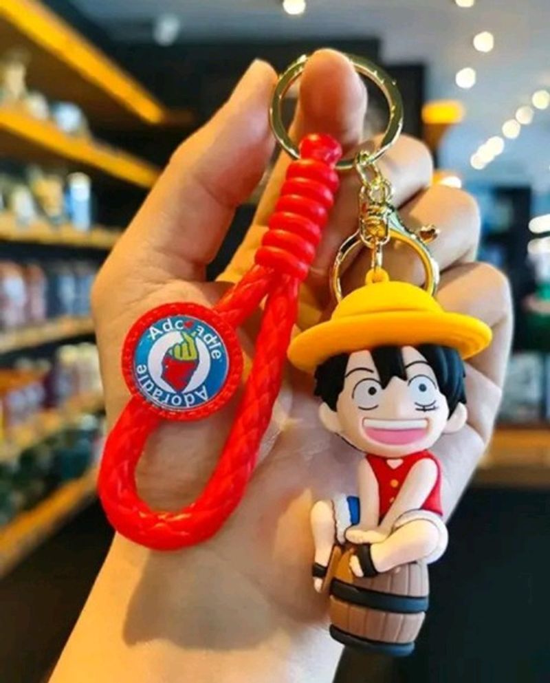 One Piece Anime Monkey D Luffy Keychain