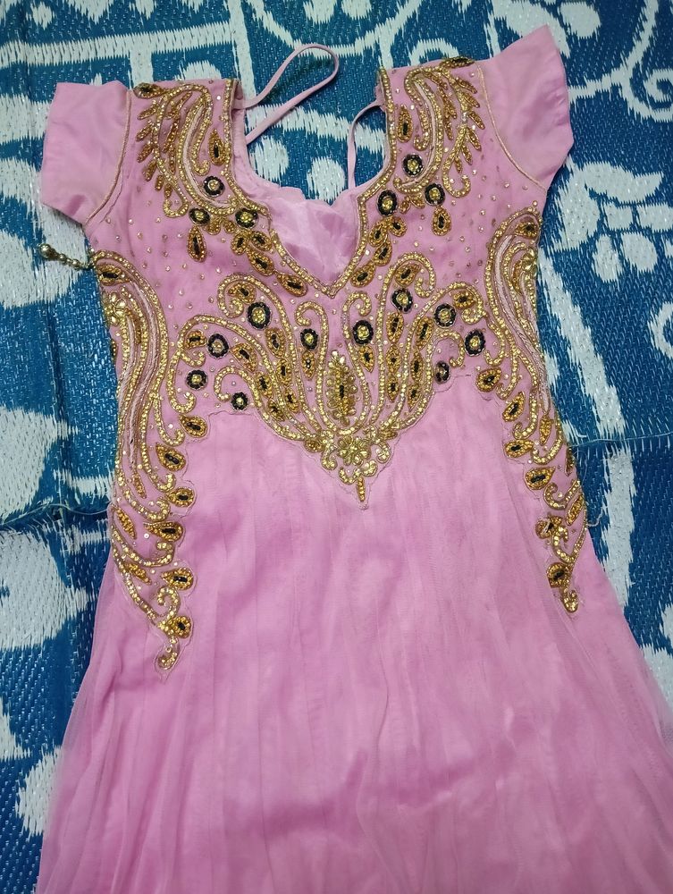 Baby Pink Festive Wear - Anarkali Type