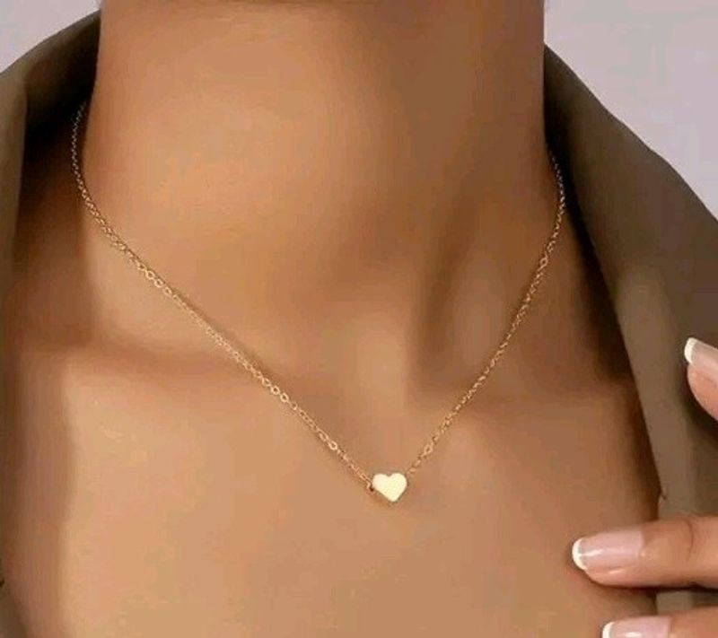 Gold Heart Shap Necklace