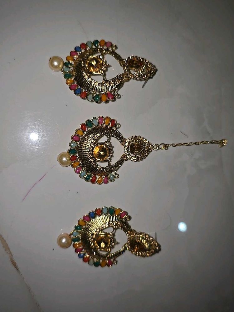 Maangtika,  Earrings