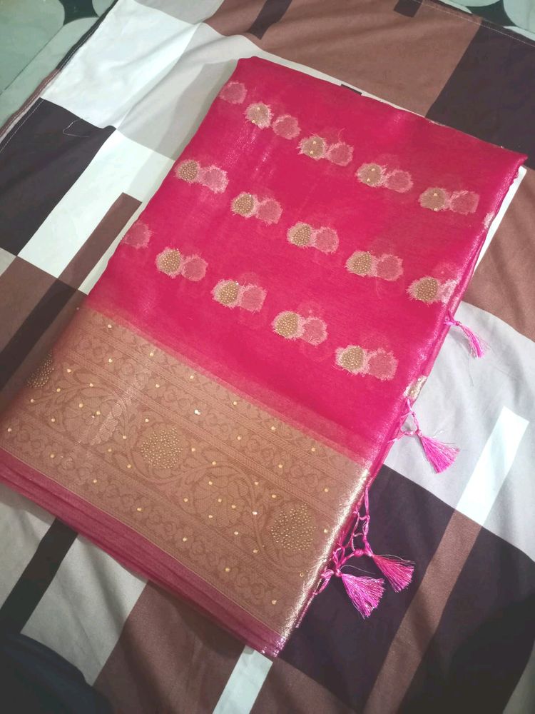 Beautiful Pink Saree, Brand NEW