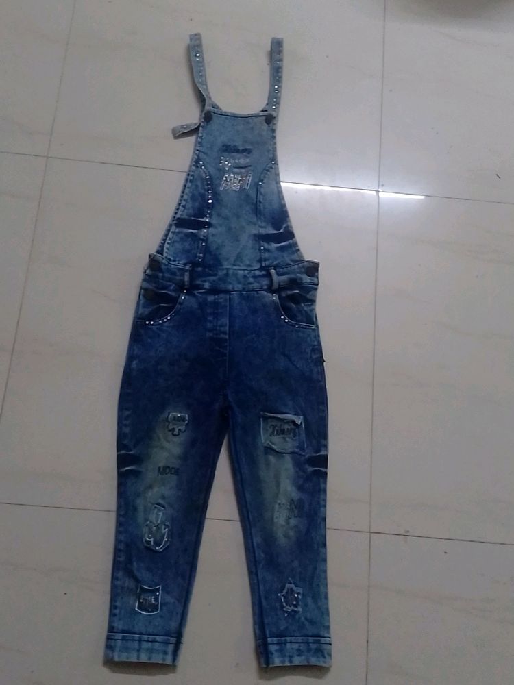 Girls Denim Dungaree