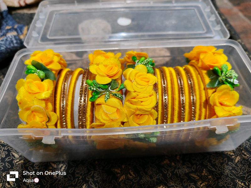 Haldi Yellow Bangles