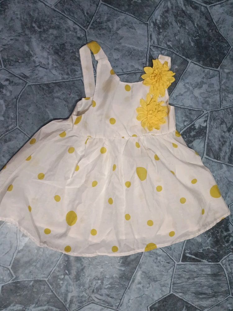 Baby Hopscotch Frock For 9 To 18 Months