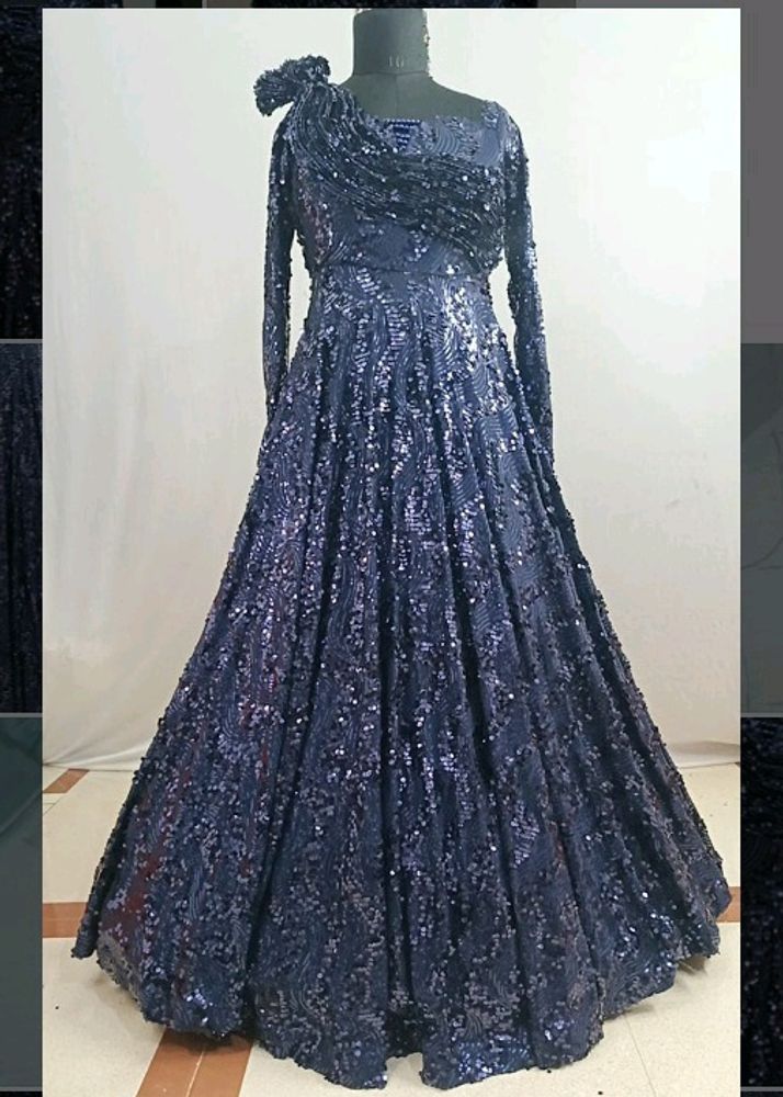 Designer Gown Navy Blue