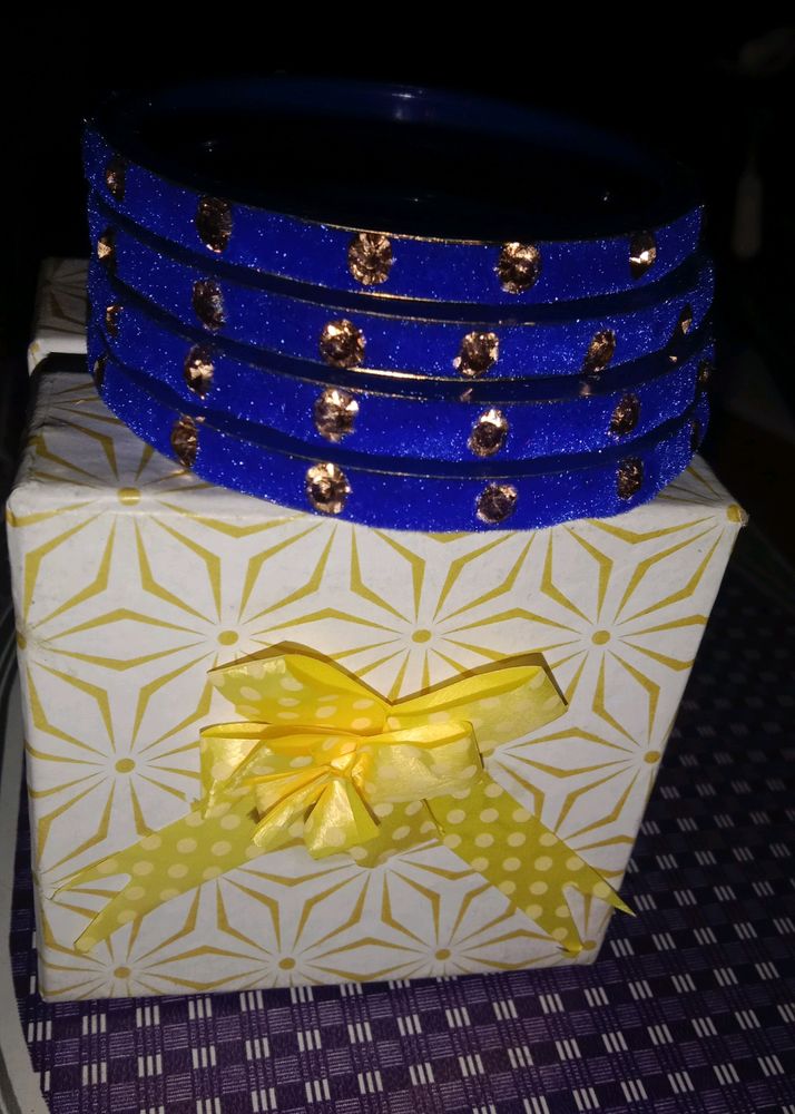 stylish Blue Bangles And Bracelets