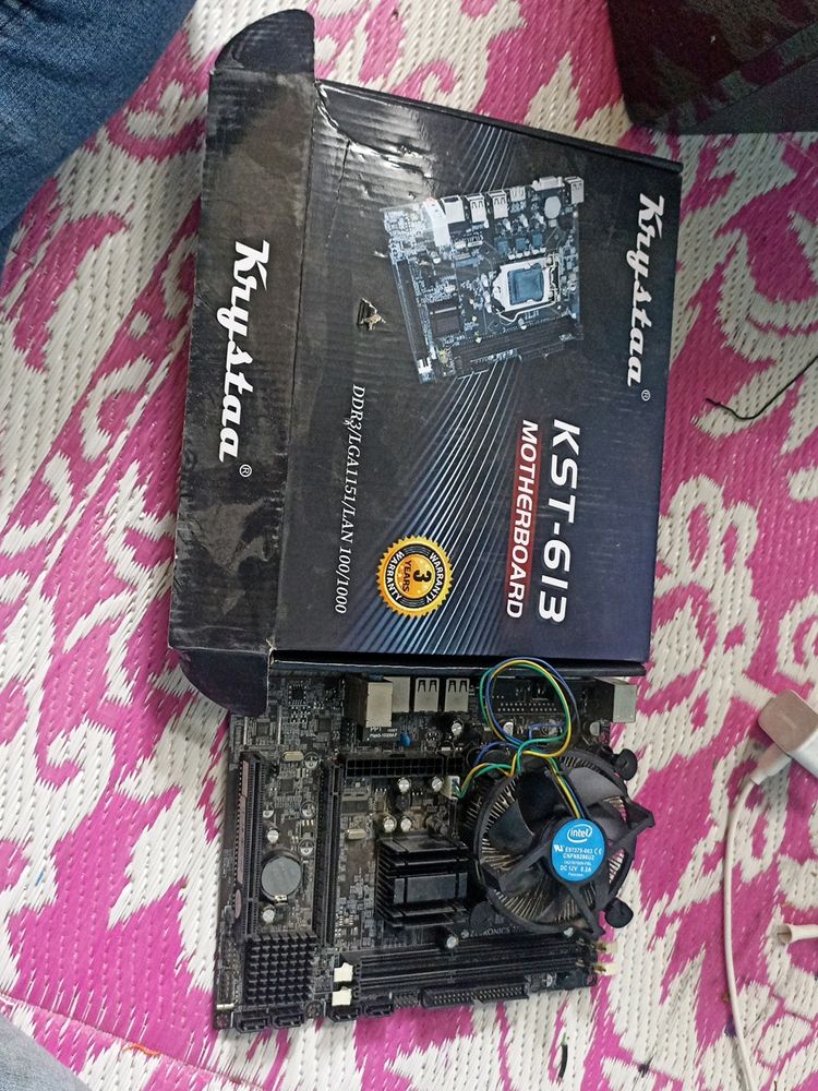 Desktop Pc Motherboard With Processor + Fan