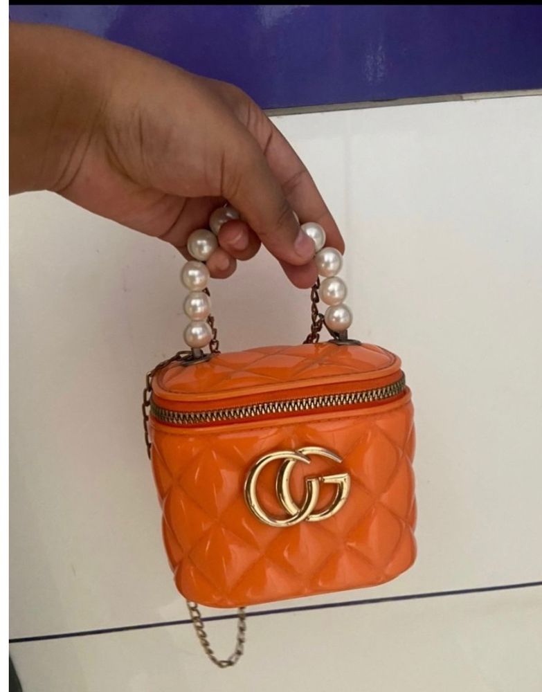 orange sqaure bag