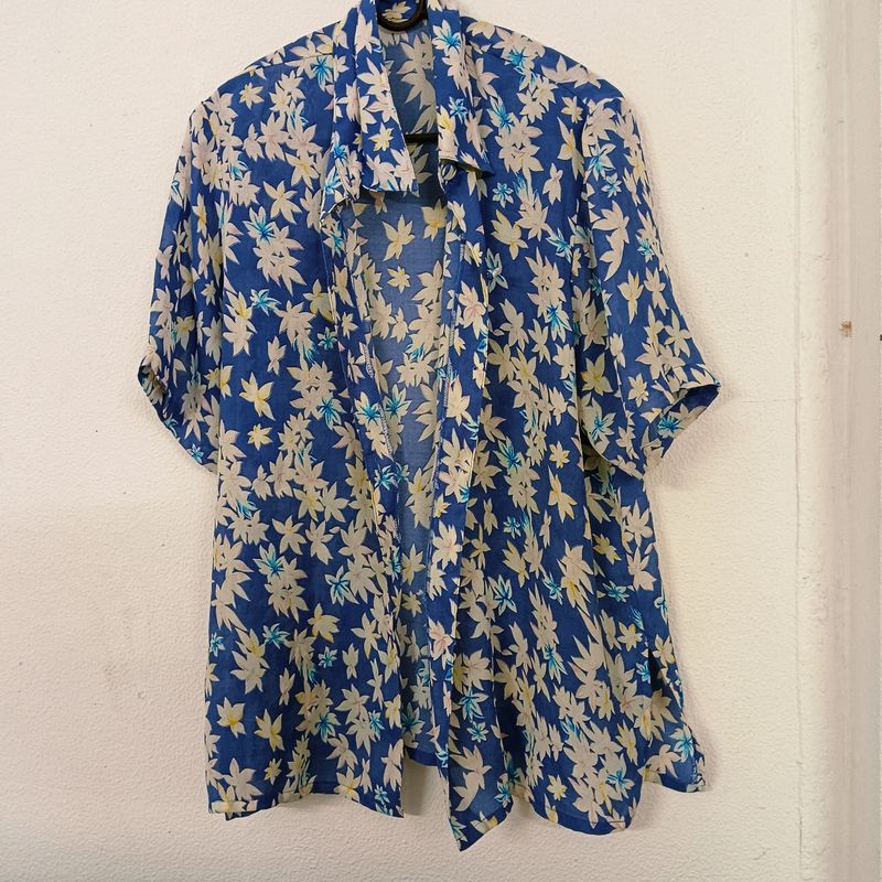 Oversize Drop Shoulder Floral Top