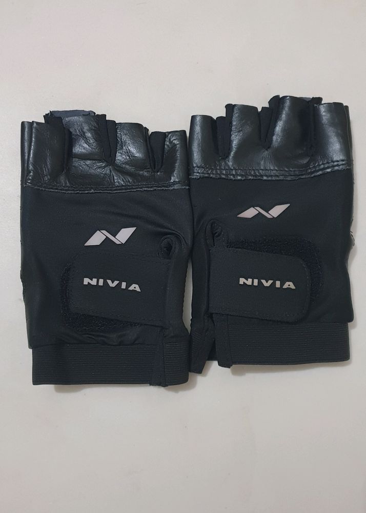 NIVIA Leather Gym & Fitness Gloves