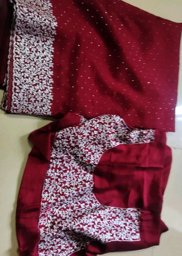 New Saree With Blouse Piece