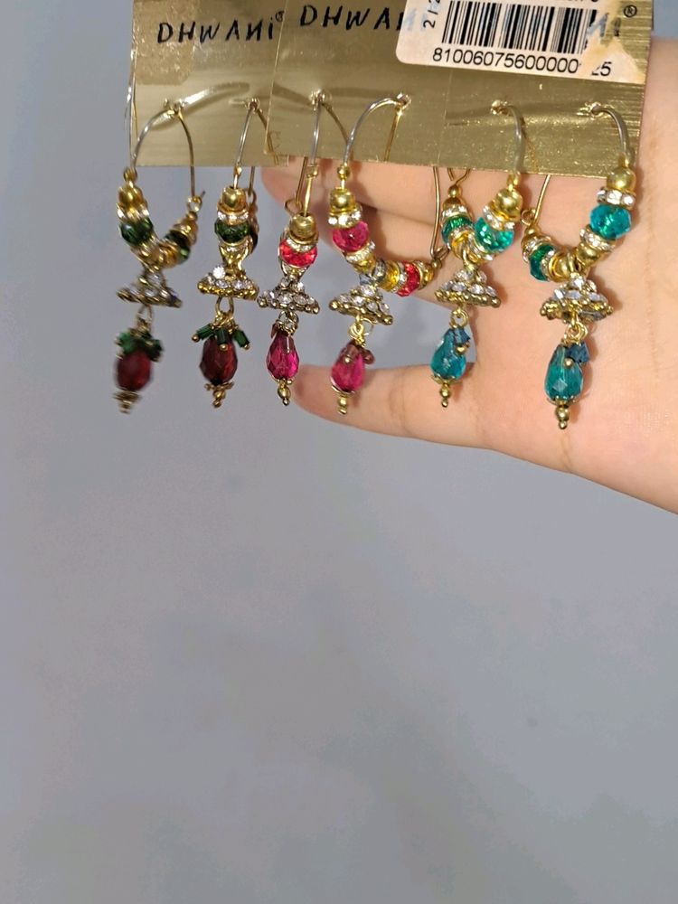 Dangling Earring (Brown And Green)