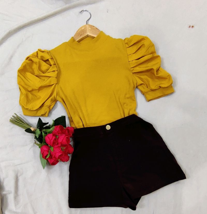 Puffed sleeve top🌼