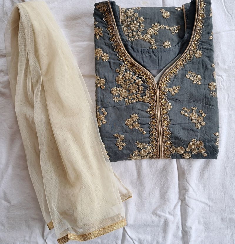 Hand Embroidery Kurti With DUPATTA