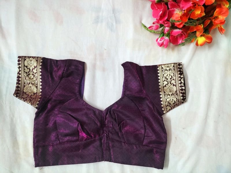 Banarasi Purple Beautiful Blouse