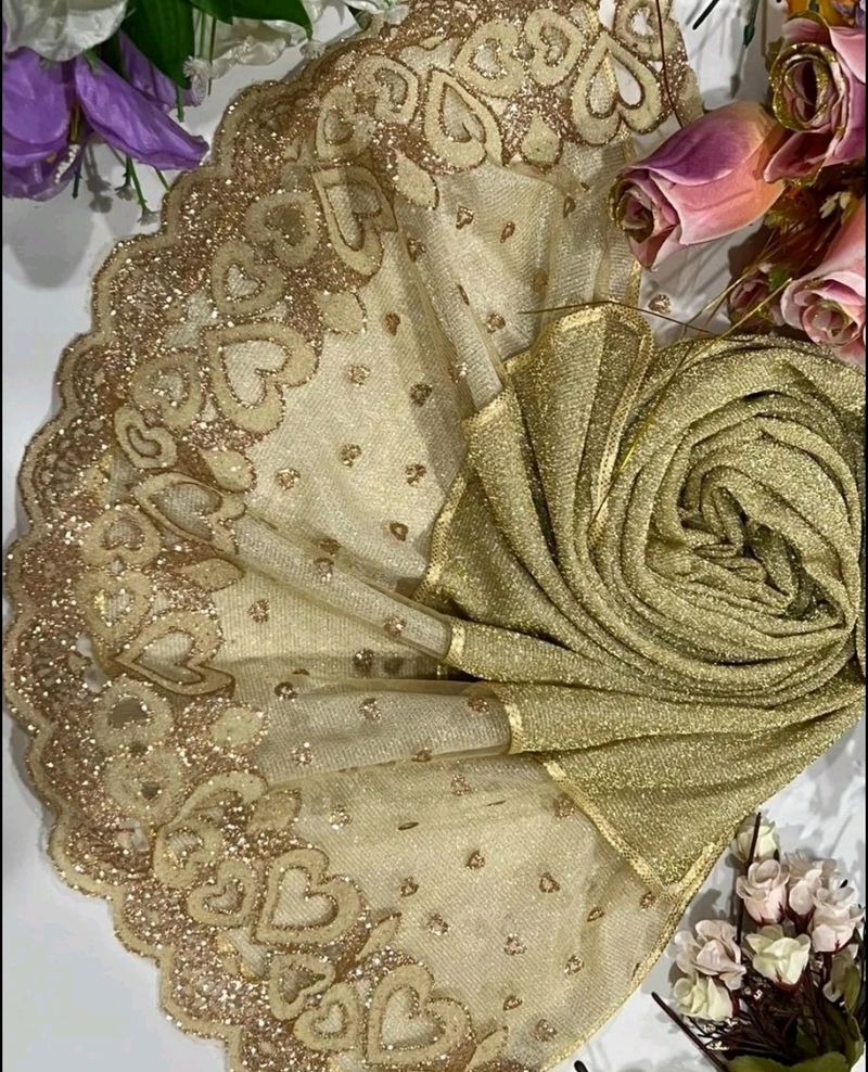 Golden Bridal Shimmer Stole💫