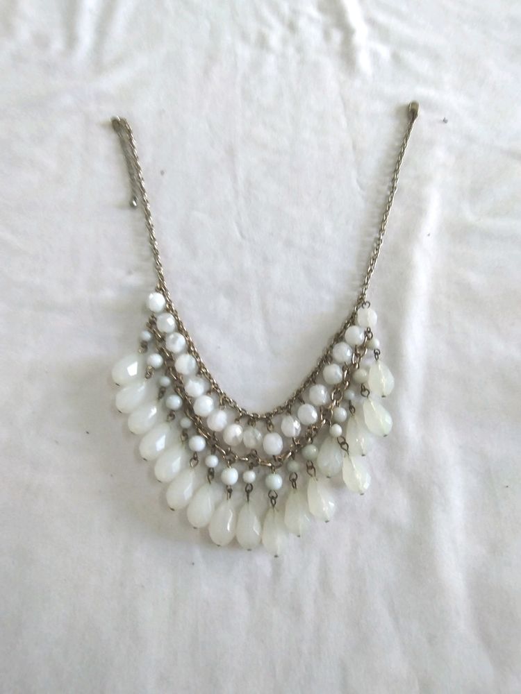 White Beaded Necklace (Women's)