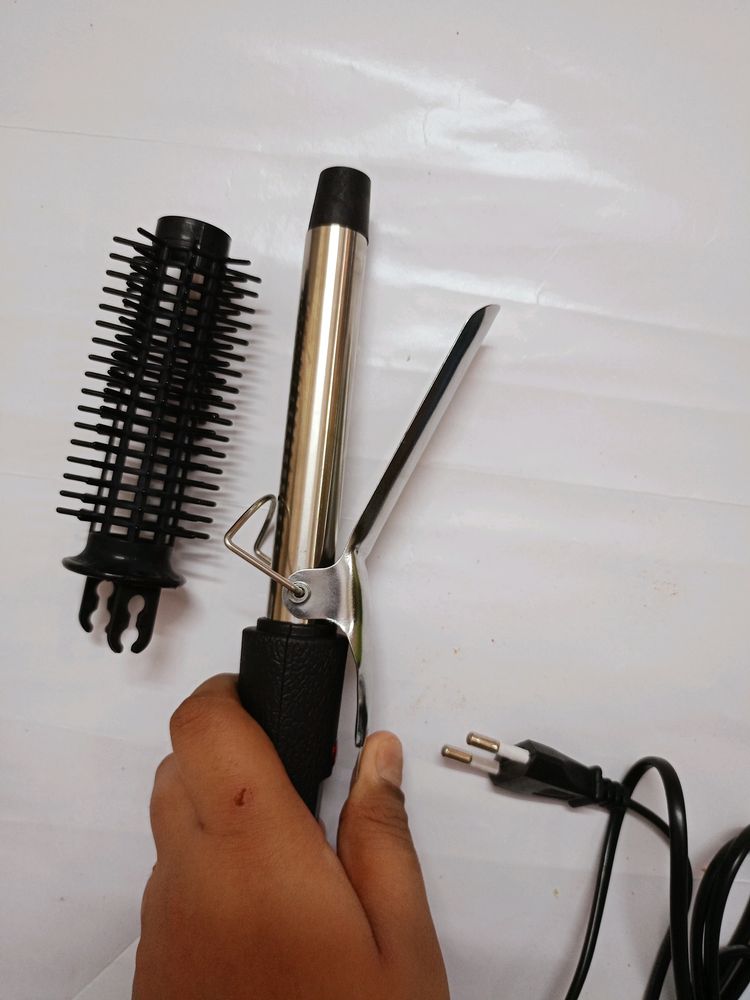 2 In 1 Hair Brush Straightener & Curler ❤️😍